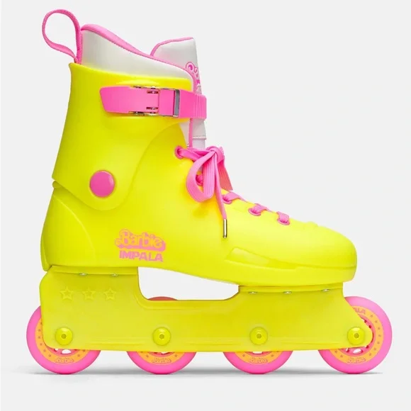 Barbie Movie Impala Inline Skate Roller Blades - Yellow and Pink - Picture 1 of 6